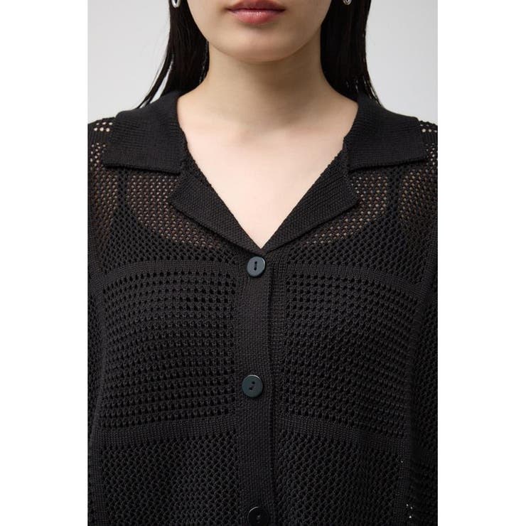 メッシュニット切り替えデザインカーディガン | AZUL BY MOUSSY | 詳細画像18 