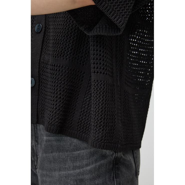 メッシュニット切り替えデザインカーディガン | AZUL BY MOUSSY | 詳細画像20 