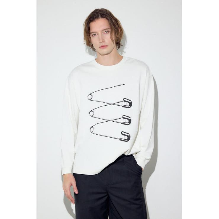 SAFETY PIN長袖Tシャツ | AZUL BY MOUSSY | 詳細画像3 