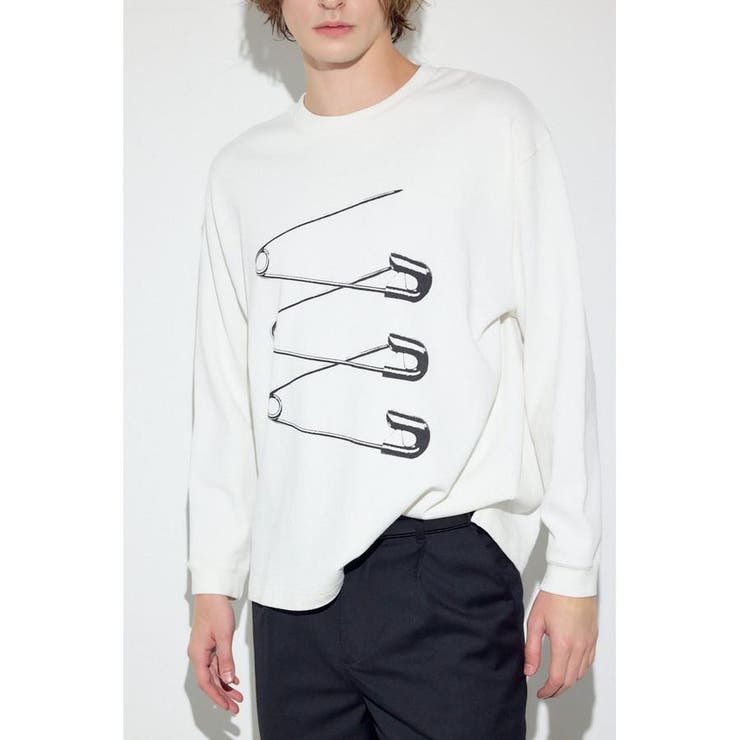 WHT | SAFETY PIN長袖Tシャツ | AZUL BY MOUSSY