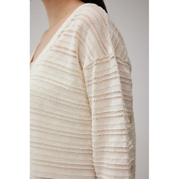 シャドーボーダーニットカーディガン | AZUL BY MOUSSY | 詳細画像9 