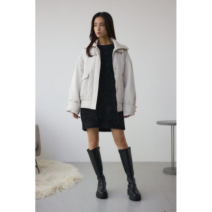 襟リブ中綿ポケットブルゾン | AZUL BY MOUSSY | 詳細画像4 