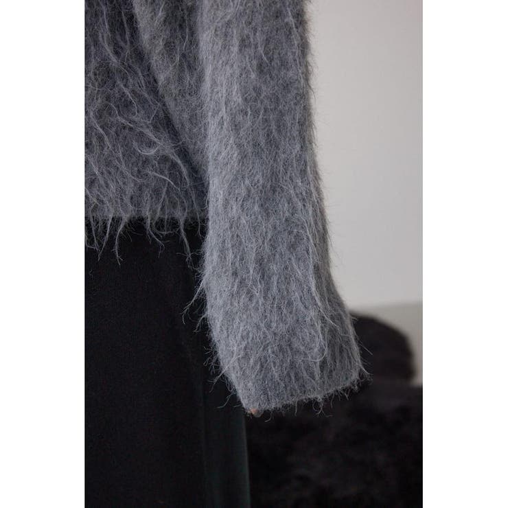 シャギー襟付きニットカーデ | AZUL BY MOUSSY | 詳細画像32 