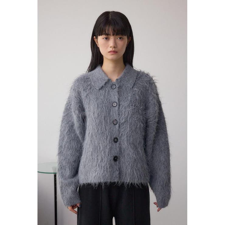 シャギー襟付きニットカーデ | AZUL BY MOUSSY | 詳細画像27 