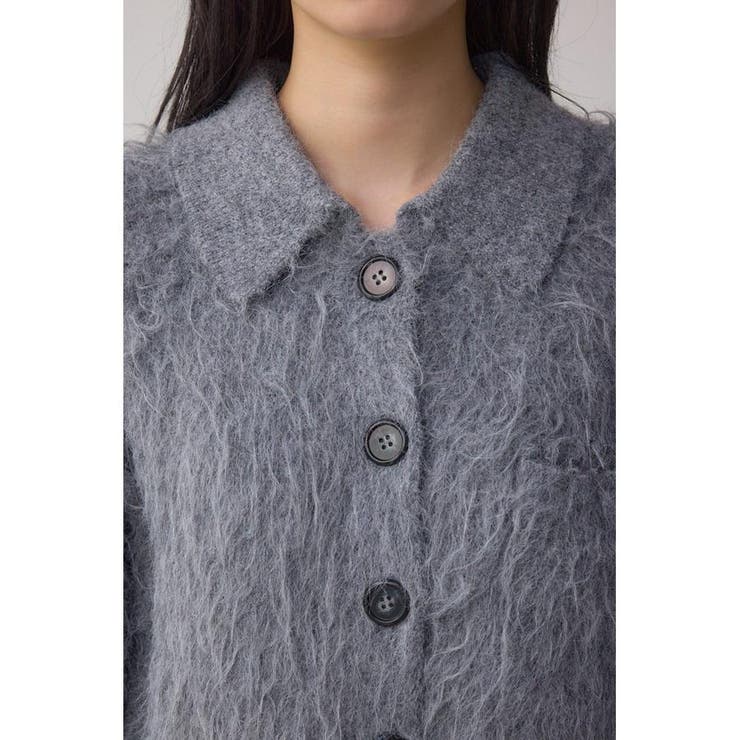 シャギー襟付きニットカーデ | AZUL BY MOUSSY | 詳細画像30 