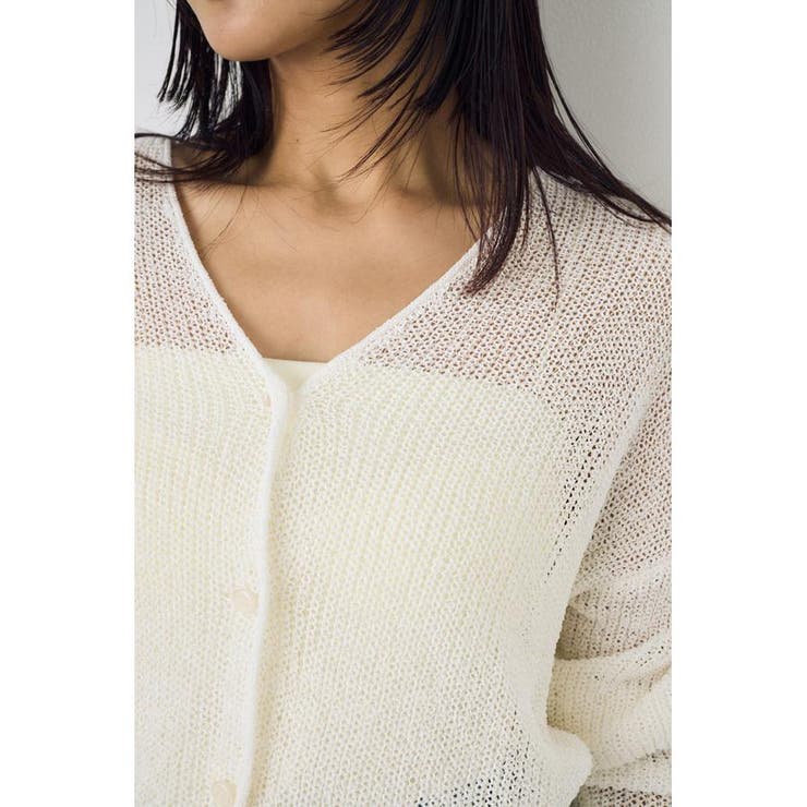 ドライタッチニットVネックカーディガン | AZUL BY MOUSSY | 詳細画像6 