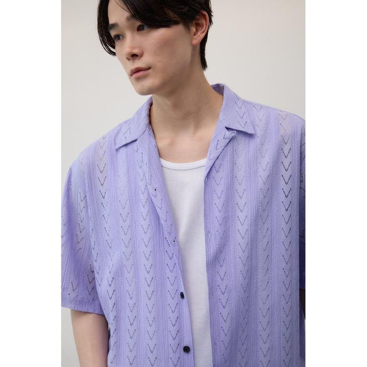 シアー開襟シャツ | AZUL BY MOUSSY | 詳細画像21 