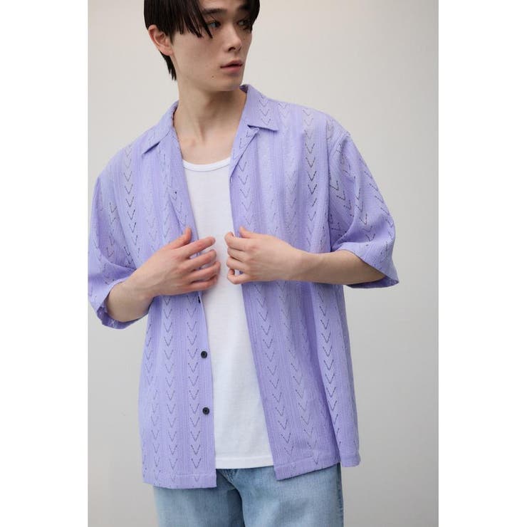 シアー開襟シャツ | AZUL BY MOUSSY | 詳細画像22 