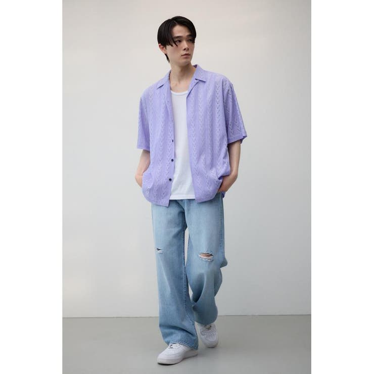 シアー開襟シャツ | AZUL BY MOUSSY | 詳細画像23 