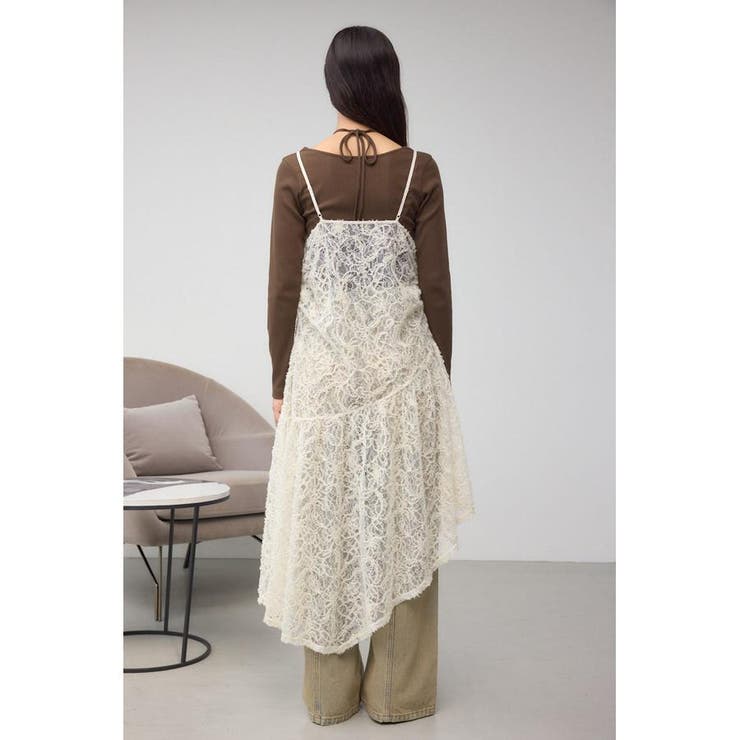 アシンメトリーレイヤードレースキャミワンピース | AZUL BY MOUSSY | 詳細画像7 