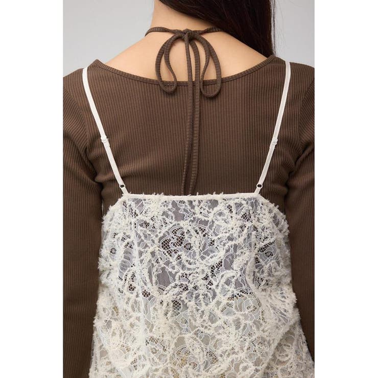 アシンメトリーレイヤードレースキャミワンピース | AZUL BY MOUSSY | 詳細画像9 