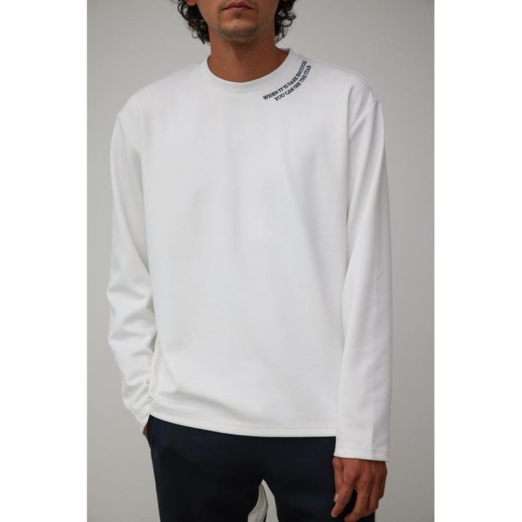 WHT | B-HEATネック刺繍長袖Tシャツ | AZUL BY MOUSSY