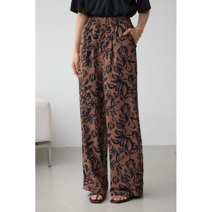 柄BRN5 | アソート柄プリントイージーパンツ | AZUL BY MOUSSY