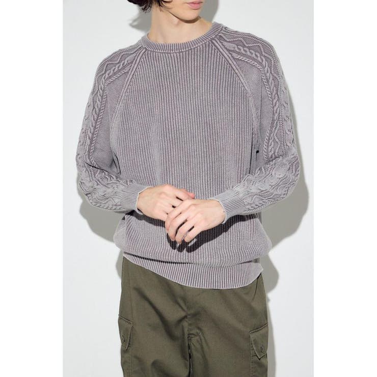 GREIGE | ヴィンテージウォッシュニットトップス | AZUL BY MOUSSY