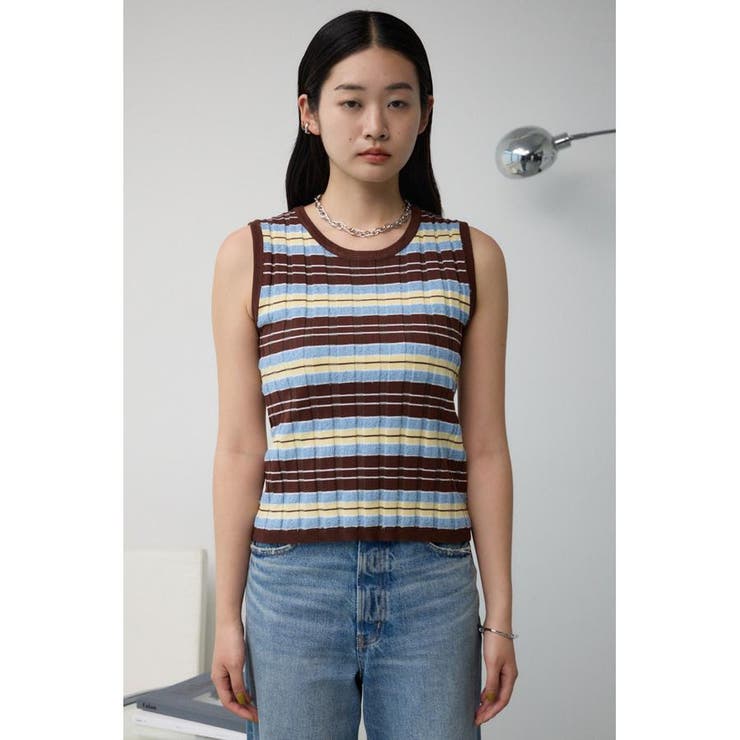 マルチボーダーノースリーブニット | AZUL BY MOUSSY | 詳細画像24 