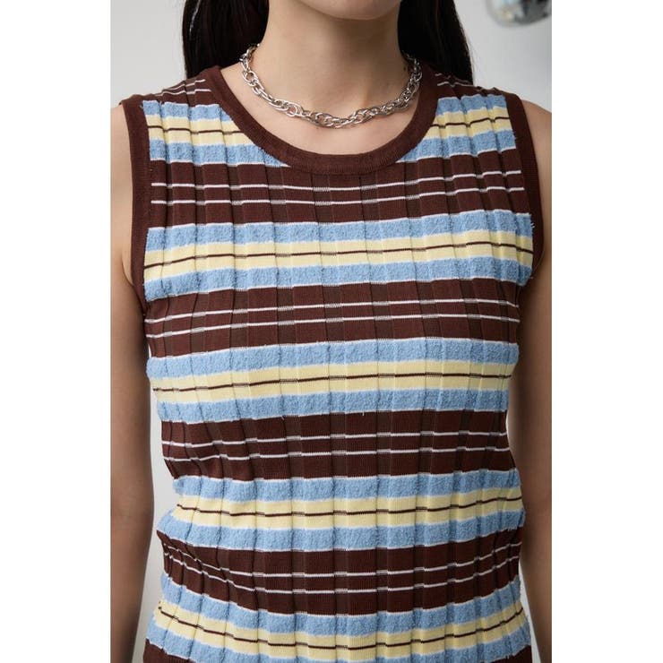 マルチボーダーノースリーブニット | AZUL BY MOUSSY | 詳細画像27 