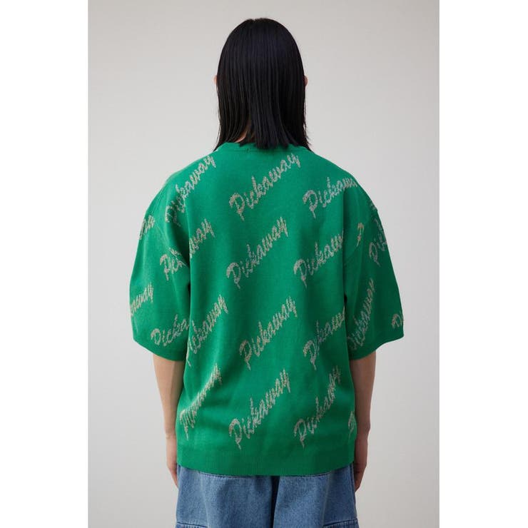 ゴールド総柄半袖ニットトップス | AZUL BY MOUSSY | 詳細画像27 