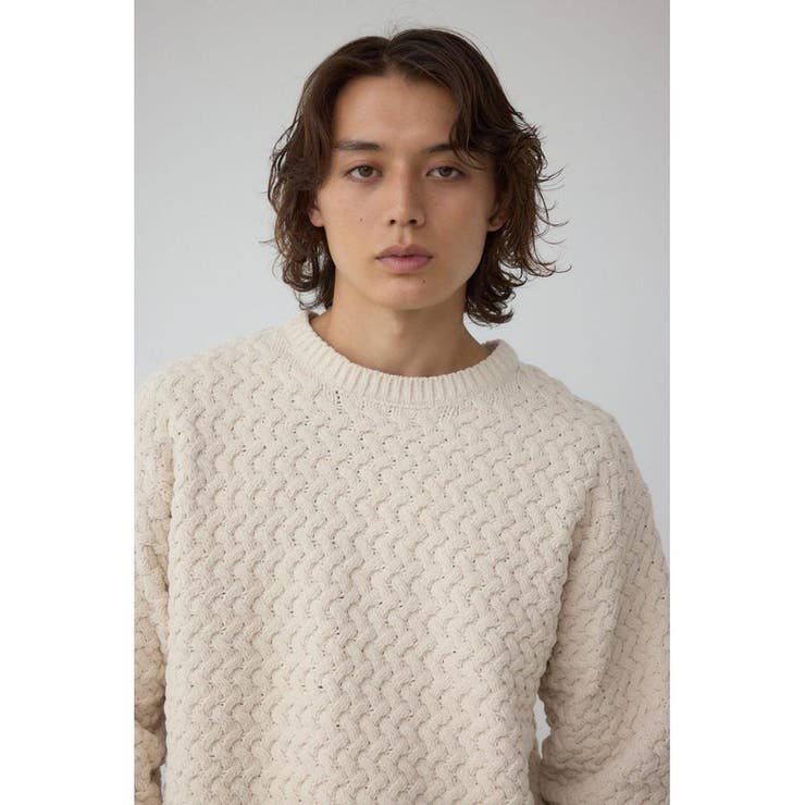 バスケット編みマットモールニット | AZUL BY MOUSSY | 詳細画像2 