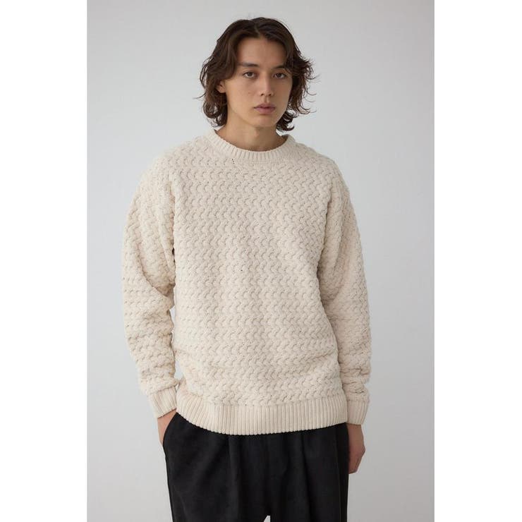 バスケット編みマットモールニット | AZUL BY MOUSSY | 詳細画像3 