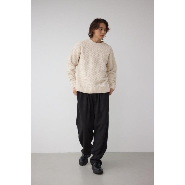 バスケット編みマットモールニット | AZUL BY MOUSSY | 詳細画像4 