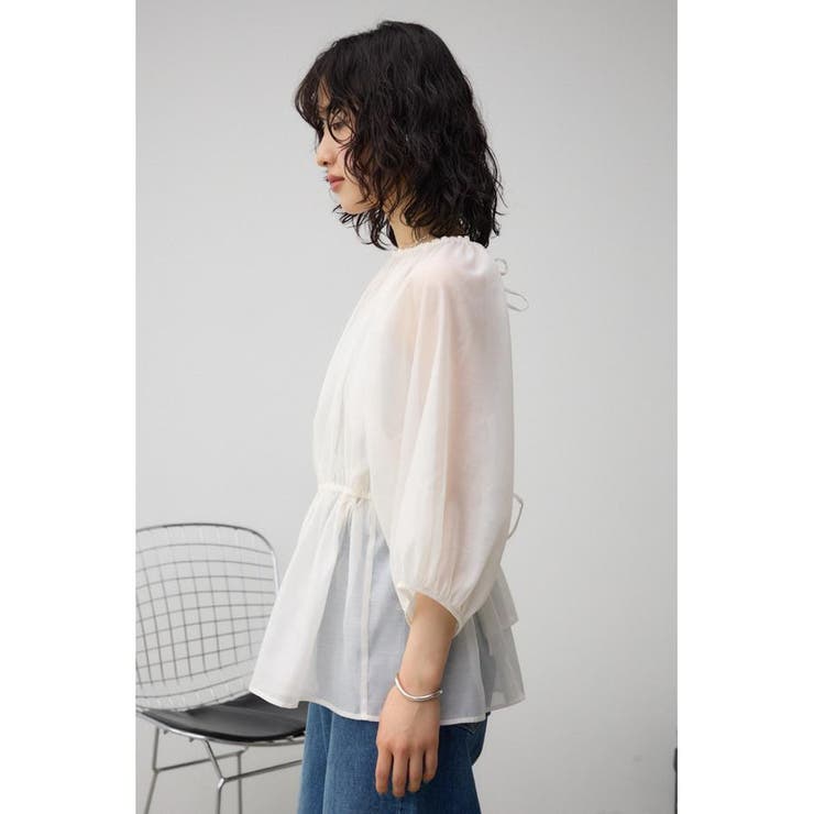 2WAYシアーペプラムシャツブラウス | AZUL BY MOUSSY | 詳細画像5 