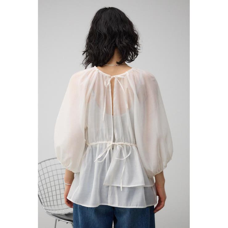 2WAYシアーペプラムシャツブラウス | AZUL BY MOUSSY | 詳細画像6 