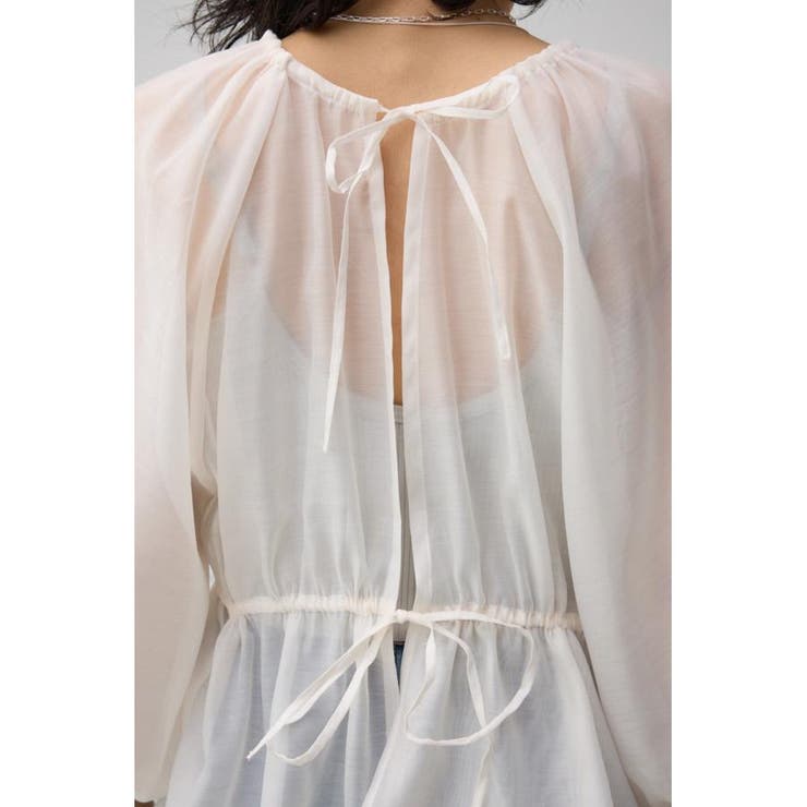 2WAYシアーペプラムシャツブラウス | AZUL BY MOUSSY | 詳細画像7 