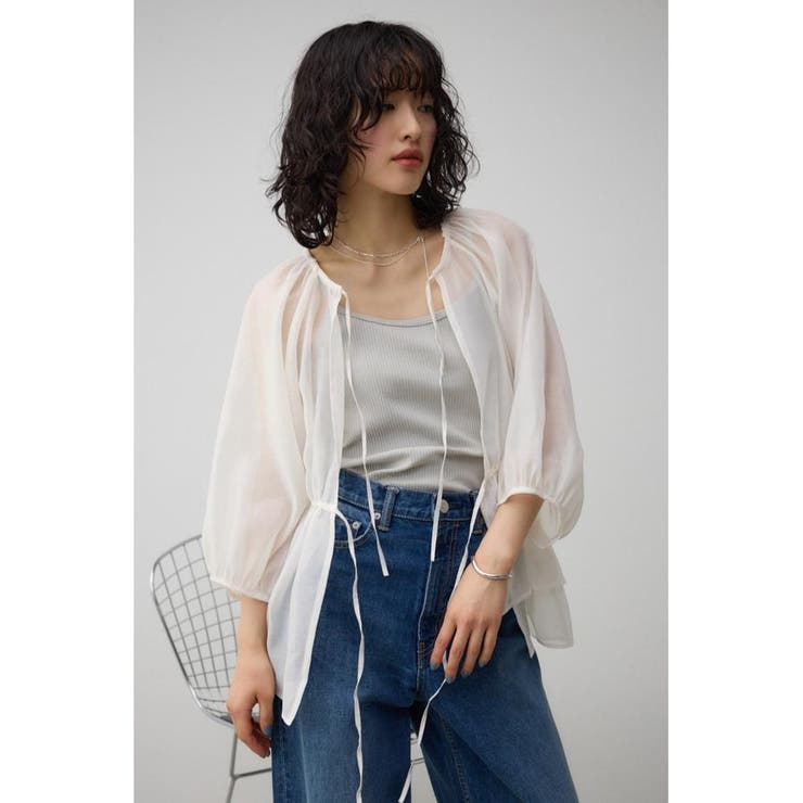 2WAYシアーペプラムシャツブラウス | AZUL BY MOUSSY | 詳細画像11 