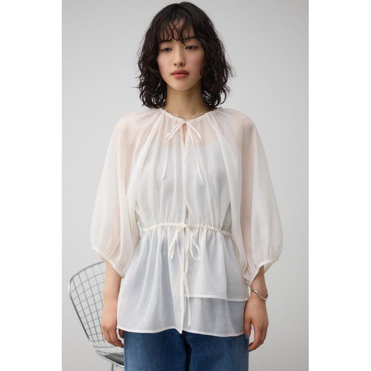 2WAYシアーペプラムシャツブラウス | AZUL BY MOUSSY | 詳細画像12 