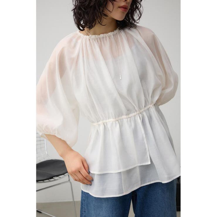 IVOY3 | 2WAYシアーペプラムシャツブラウス | AZUL BY MOUSSY