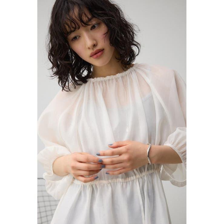 2WAYシアーペプラムシャツブラウス | AZUL BY MOUSSY | 詳細画像1 