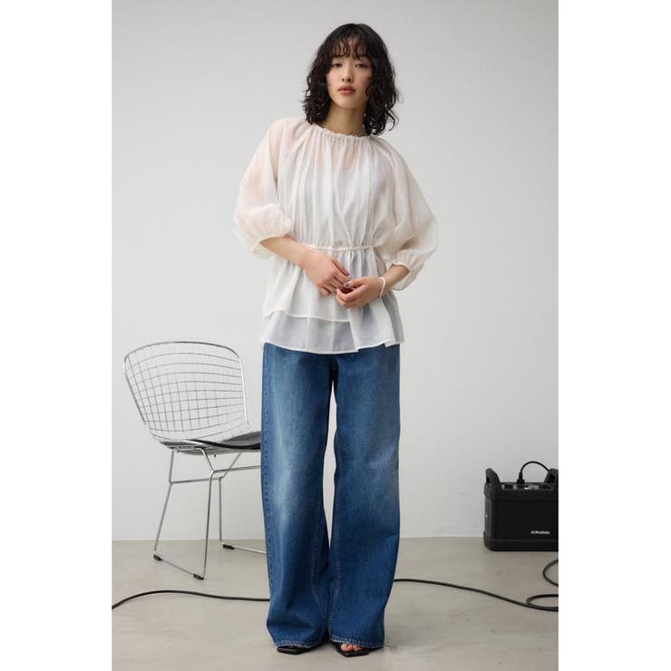 2WAYシアーペプラムシャツブラウス | AZUL BY MOUSSY | 詳細画像3 