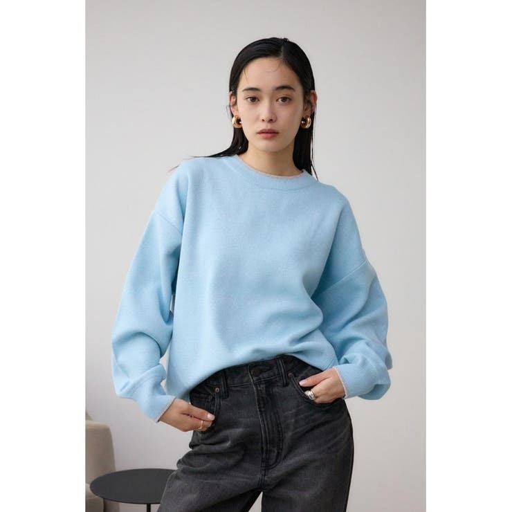 スウェットライクジャガードニット | AZUL BY MOUSSY | 詳細画像36 