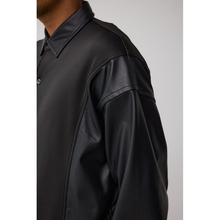 フェイクレザースウィッチングシャツ | AZUL BY MOUSSY | 詳細画像8 