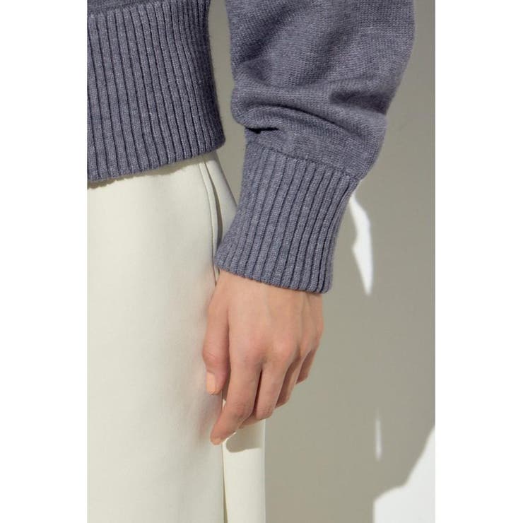 ダブルジップビッグカラーニット | AZUL BY MOUSSY | 詳細画像33 