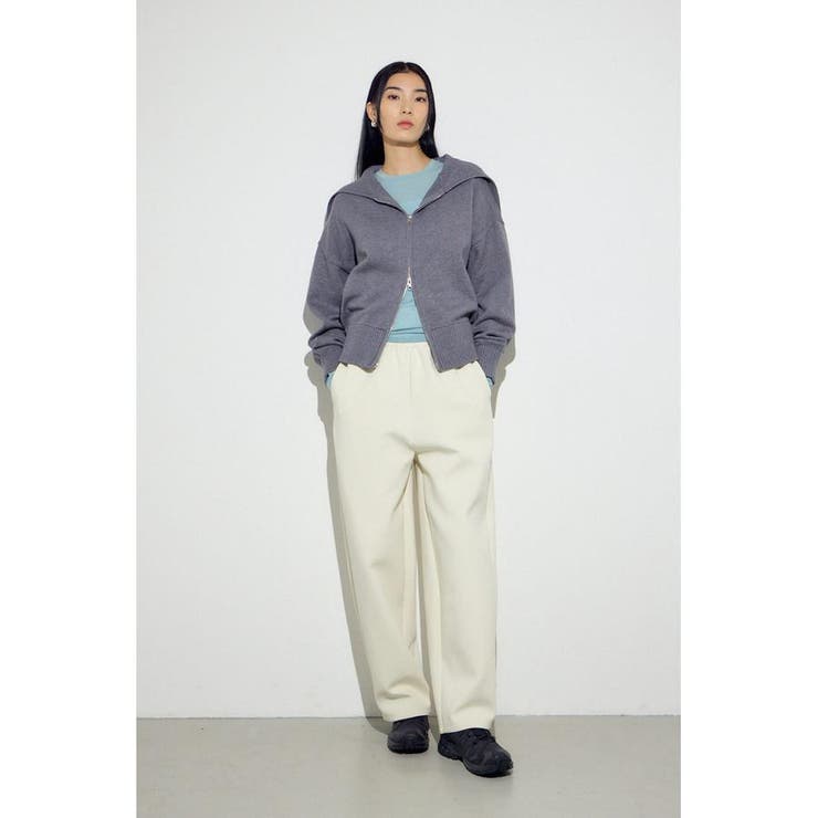 ダブルジップビッグカラーニット | AZUL BY MOUSSY | 詳細画像27 