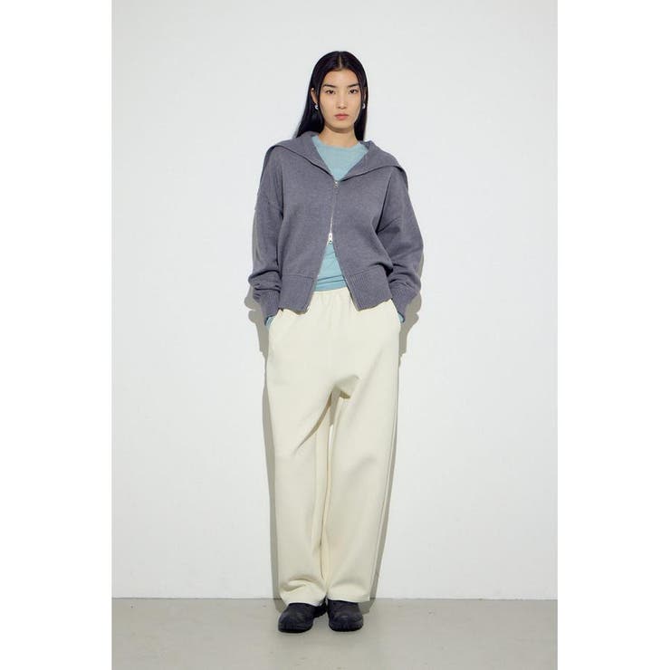 ダブルジップビッグカラーニット | AZUL BY MOUSSY | 詳細画像28 