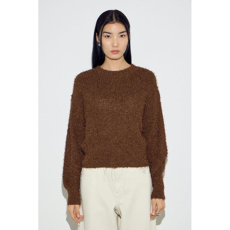 カールヤーンクルーネックニット | AZUL BY MOUSSY | 詳細画像38 