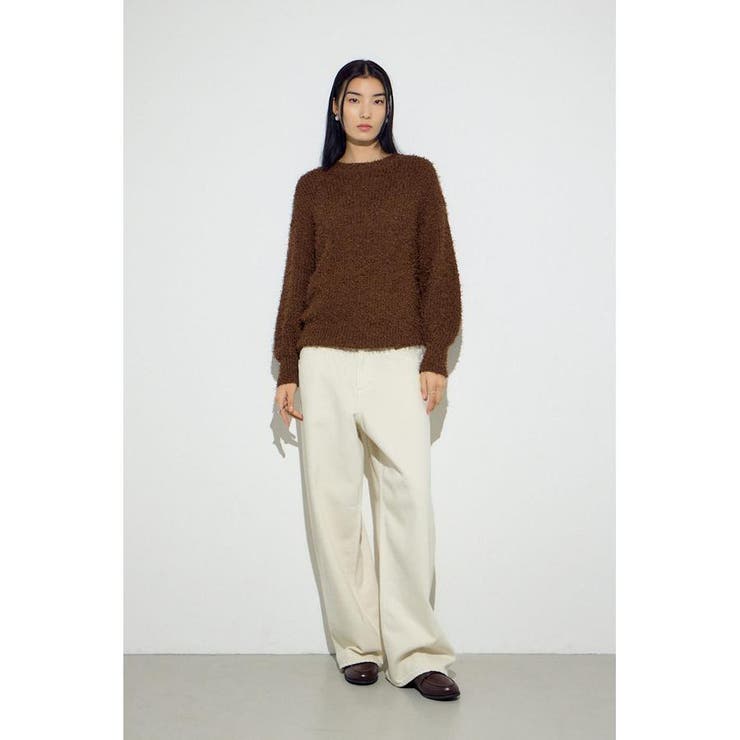 カールヤーンクルーネックニット | AZUL BY MOUSSY | 詳細画像30 