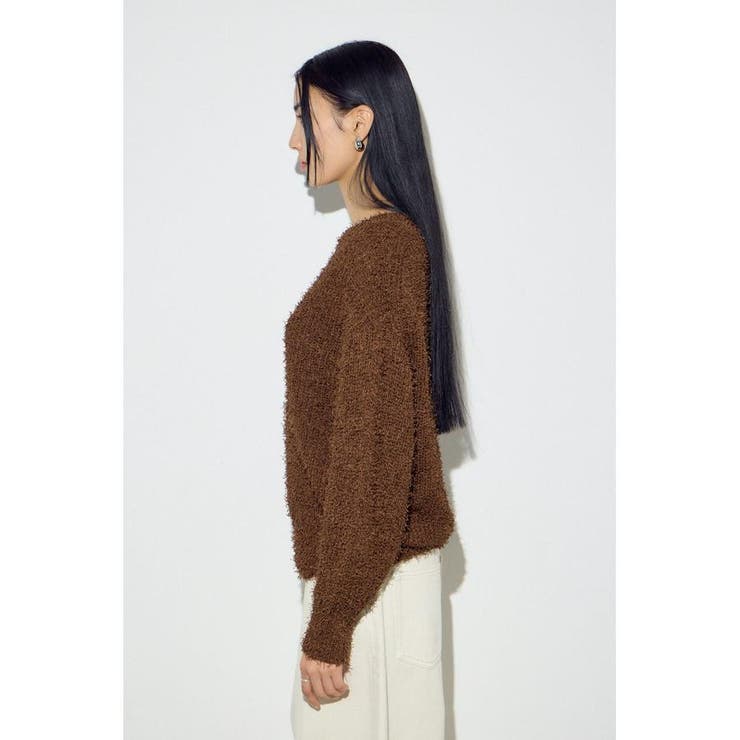 カールヤーンクルーネックニット | AZUL BY MOUSSY | 詳細画像32 