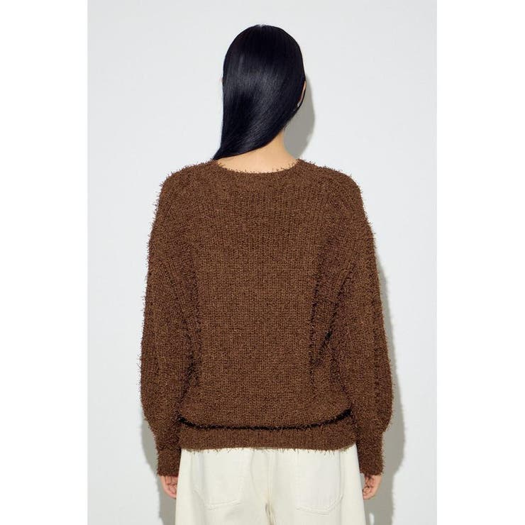 カールヤーンクルーネックニット | AZUL BY MOUSSY | 詳細画像33 