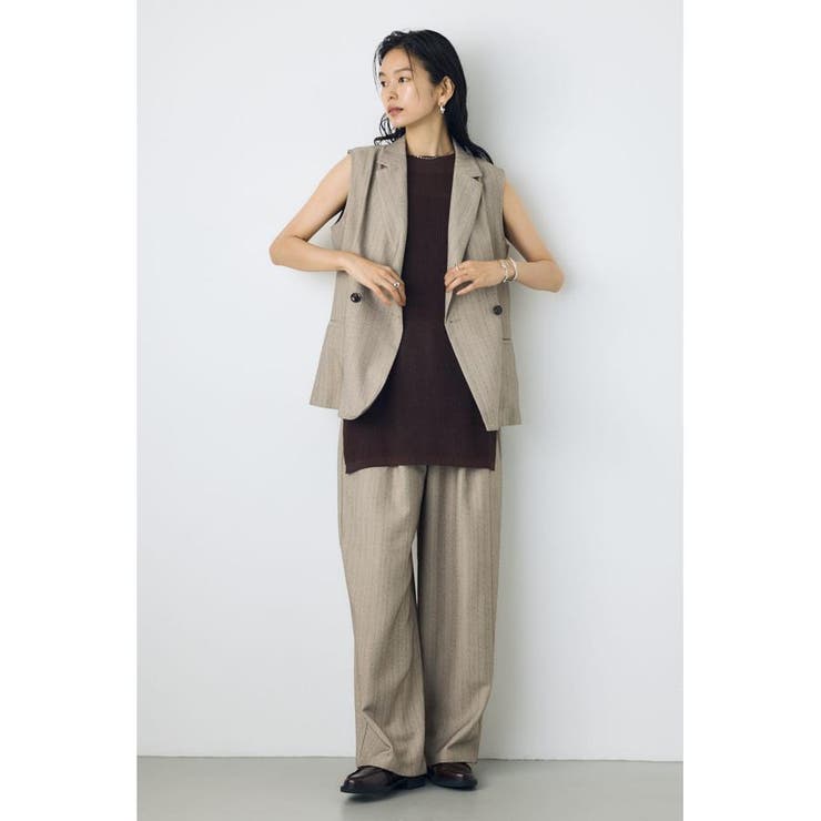 ストライプワンタックバレルワイドパンツ | AZUL BY MOUSSY | 詳細画像9 