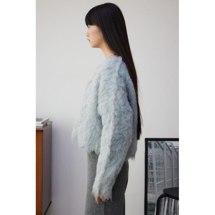 シャギーボタンショートカーディガン[品番：AZLW0021603]｜AZUL