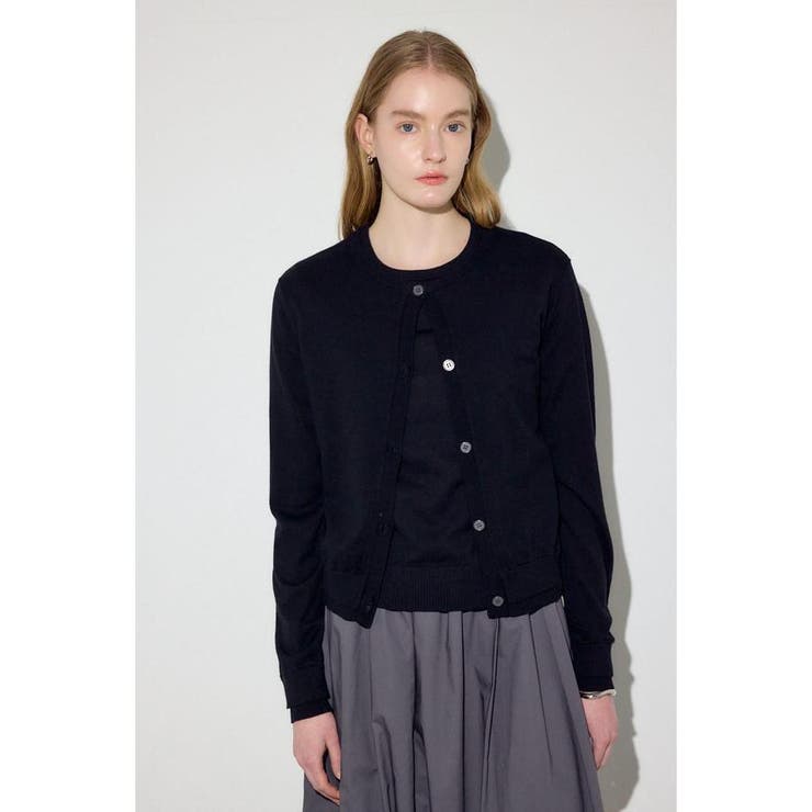 カシミヤミックスレイヤードニットカーデイガン | AZUL BY MOUSSY | 詳細画像14 