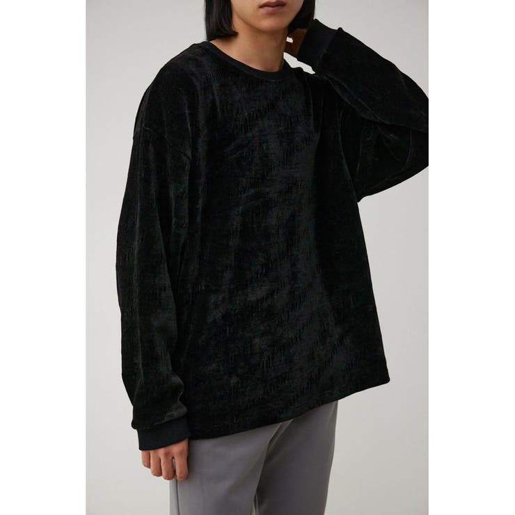 BLK | モールジャガードロゴ総柄トップス | AZUL BY MOUSSY