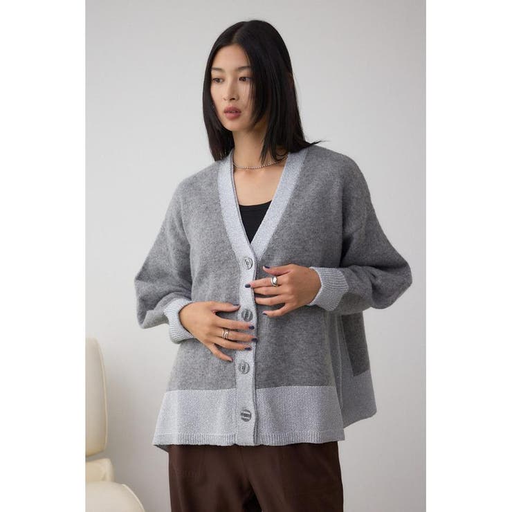 ラメバイカラーニットカーディガン | AZUL BY MOUSSY | 詳細画像25 