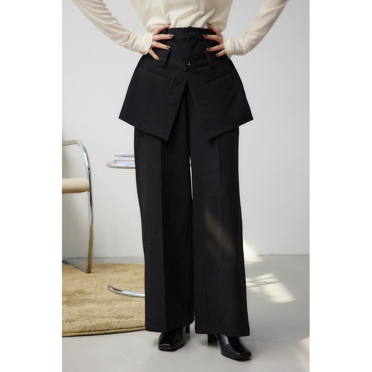 BLK | レイヤードデザインスラックス | AZUL BY MOUSSY