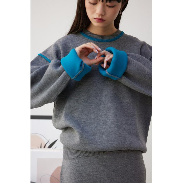 配色クルーネックニットトップス | AZUL BY MOUSSY | 詳細画像27 
