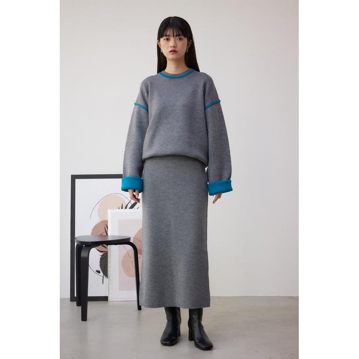 配色クルーネックニットトップス | AZUL BY MOUSSY | 詳細画像28 