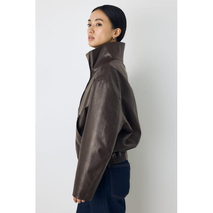 フェイクレザースタンド中綿キルティングブルゾン | AZUL BY MOUSSY | 詳細画像18 